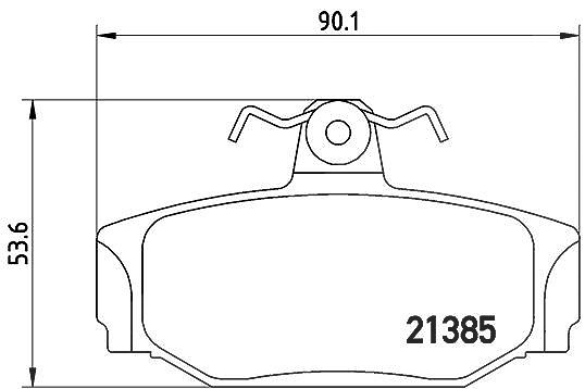 Brembo Bremsbeläge hinten (Satz) [Hersteller-Nr. P86009] für Volvo