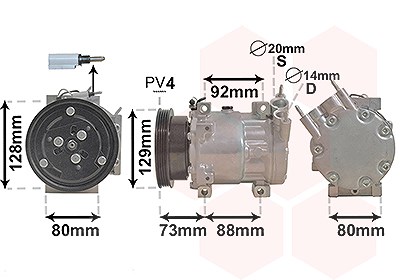 Van Wezel Kompressor, Klimaanlage [Hersteller-Nr. 1501K705] für Dacia, Renault
