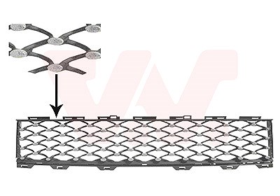 Van Wezel Lüftungsgitter, Stoßfänger [Hersteller-Nr. 1614599] für Fiat, Abarth