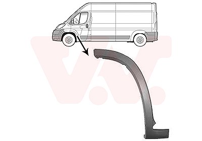 Van Wezel Zier-/Schutzleiste, Kotflügel [Hersteller-Nr. 1651401] für Fiat, Peugeot, Citroën
