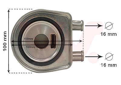 Van Wezel Ölkühler, Motoröl [Hersteller-Nr. 43013705] für Mitsubishi, Renault, Nissan, Volvo, Opel
