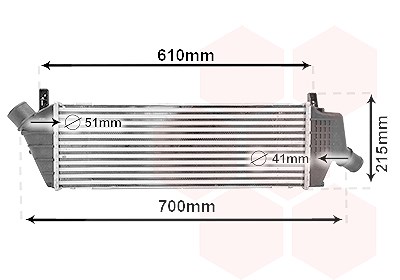 Van Wezel Ladeluftkühler [Hersteller-Nr. 13014714] für Nissan