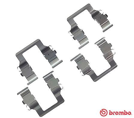 Brembo Zubehörsatz, Scheibenbremsbelag [Hersteller-Nr. A02201] für Mitsubishi, Honda, Acura
