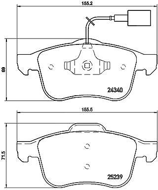 Brembo Bremsbelagsatz, Scheibenbremse [Hersteller-Nr. P23132] für Dodge, Alfa Romeo