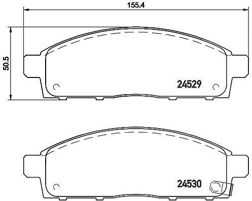 Brembo Bremsbelagsatz, Scheibenbremse [Hersteller-Nr. P54038] für Fiat, Mitsubishi