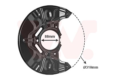 Van Wezel Spritzblech, Bremsscheibe [Hersteller-Nr. 5307371] für Toyota