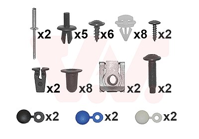 Van Wezel Montagesatz, Stoßfänger [Hersteller-Nr. 5747794] für VW
