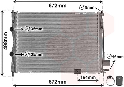 Van Wezel Kühler, Motorkühlung [Hersteller-Nr. 13012708] für Nissan