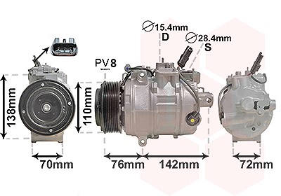 Van Wezel Kompressor, Klimaanlage [Hersteller-Nr. 0600K419] für BMW