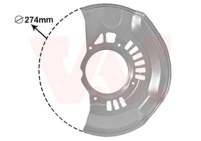 Van Wezel Spritzblech, Bremsscheibe [Hersteller-Nr. 5308371] für Toyota