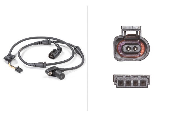 Hella Sensor, Raddrehzahl [Hersteller-Nr. 6PU012806-171] für Seat, Audi