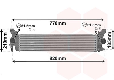 Van Wezel Ladeluftkühler [Hersteller-Nr. 30014704] für Mercedes-Benz