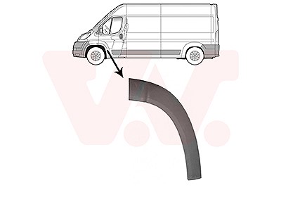 Van Wezel Zier-/Schutzleiste, Tür [Hersteller-Nr. 1651403] für Peugeot, Citroën, Fiat, Opel