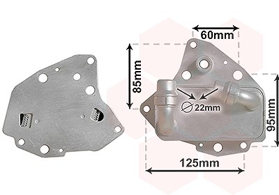 Van Wezel Ölkühler, Motoröl [Hersteller-Nr. 17013704] für Alfa Romeo, Opel, Fiat, Lancia