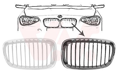 Van Wezel Kühlergitter [Hersteller-Nr. 0633515] für BMW
