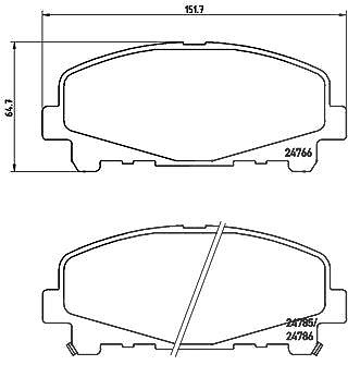 Brembo Bremsbelagsatz, Scheibenbremse [Hersteller-Nr. P28043] für Honda