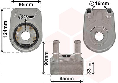 Van Wezel Ölkühler, Motoröl [Hersteller-Nr. 17003460] für Fiat