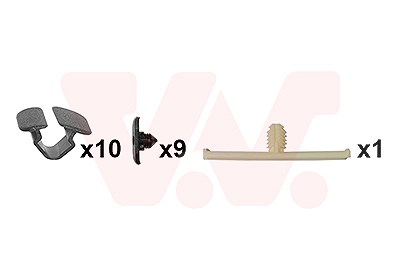 Van Wezel Montagesatz, Motorhaube [Hersteller-Nr. 5894797] für VW
