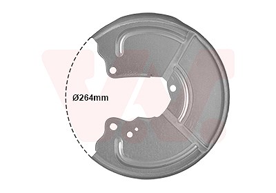 Van Wezel Spritzblech, Bremsscheibe [Hersteller-Nr. 1754373] für Alfa Romeo, Lancia, Fiat