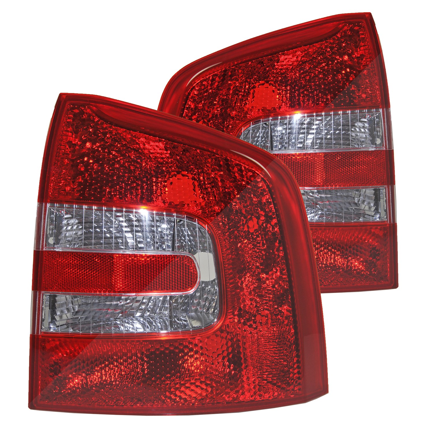 Bestprice 2x Heckleuchte, Blinker weiß, ohne Lampenträger [Hersteller-Nr. 10427728] für Skoda