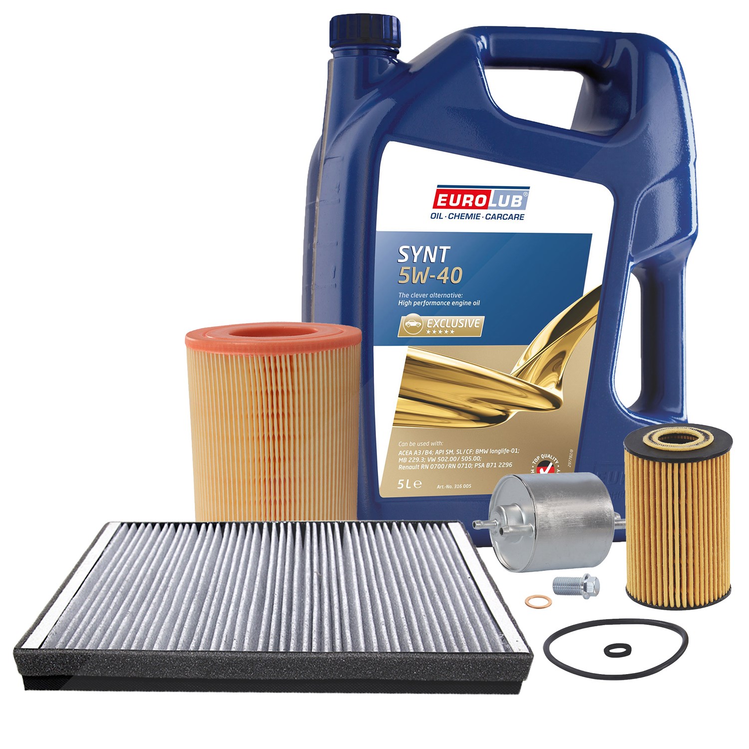 Bestprice Inspektionspaket Filtersatz SET B + 5l ÖL [Hersteller-Nr. 40197779] für Mercedes-Benz
