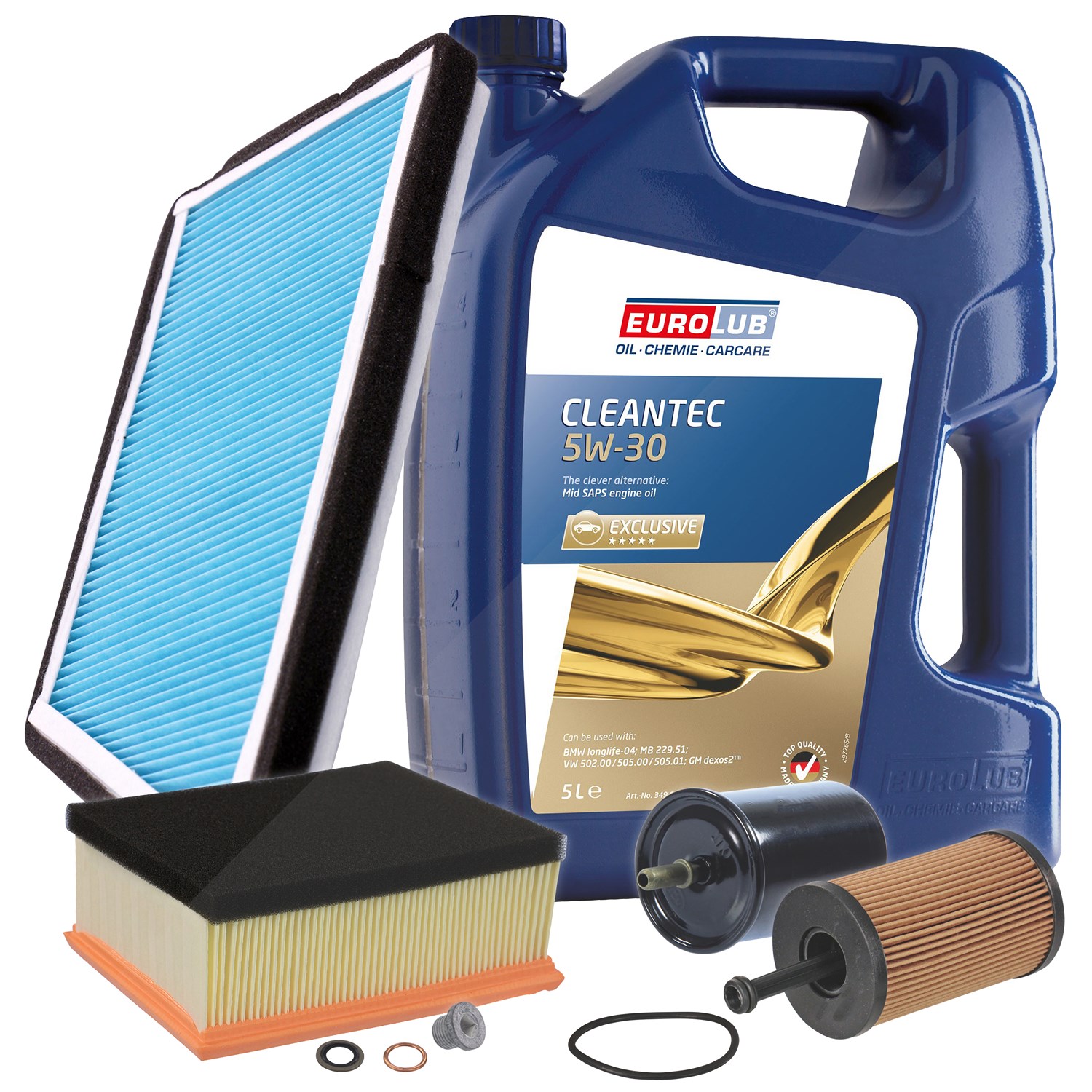 Bestprice Inspektionspaket Filtersatz SET B + 5l ÖL [Hersteller-Nr. 40197790] für Peugeot