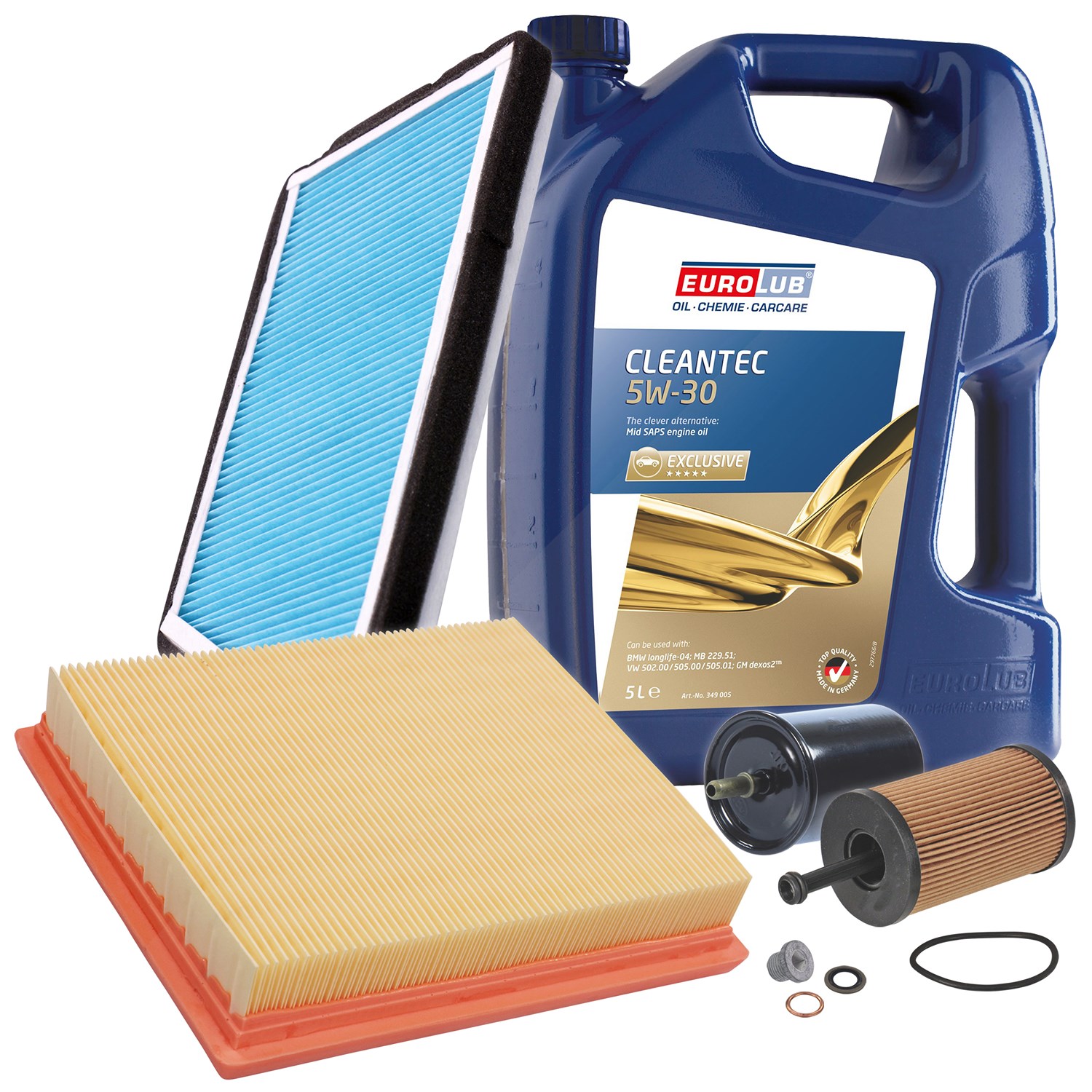 Bestprice Inspektionspaket Filtersatz SET B + 5l ÖL [Hersteller-Nr. 40197796] für Peugeot