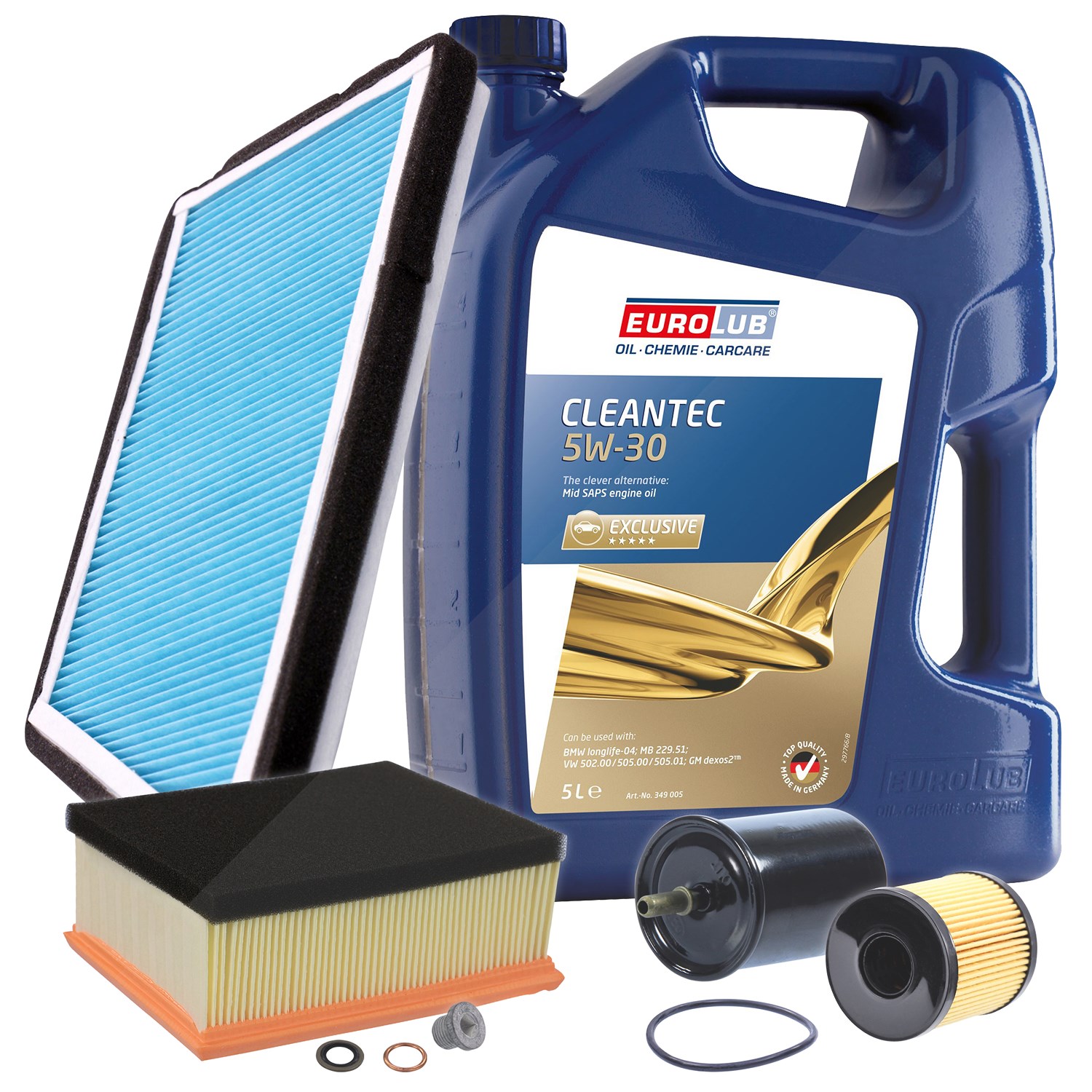 Bestprice Inspektionspaket Filtersatz SET B + 5l ÖL [Hersteller-Nr. 40197804] für Peugeot