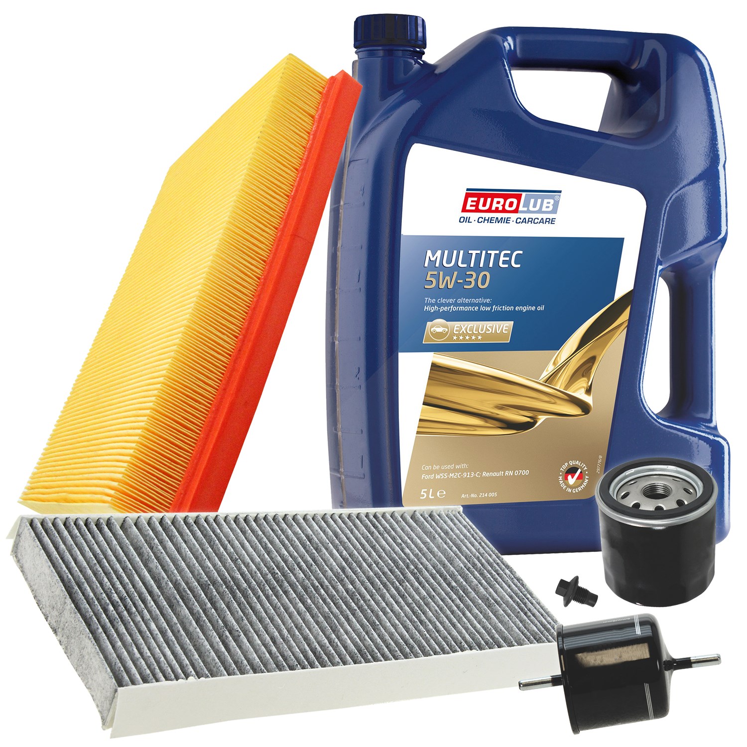 Bestprice Inspektionspaket Filtersatz SET B + 5l ÖL [Hersteller-Nr. 40197919] für Ford
