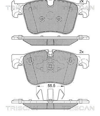 Triscan Bremsbelagsatz, Scheibenbremse [Hersteller-Nr. 811028063] für Opel, Citroën, Toyota, Vauxhall, Peugeot, Ds