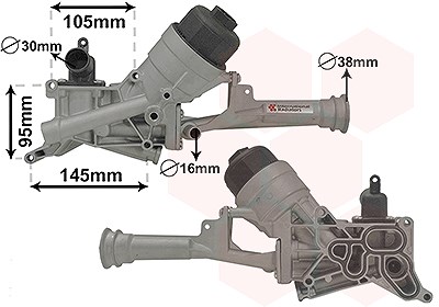 Van Wezel Ölkühler, Motoröl [Hersteller-Nr. 17013101] für Alfa Romeo, Opel, Fiat, Lancia