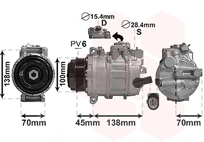 Van Wezel Kompressor, Klimaanlage [Hersteller-Nr. 5800K384] für VW