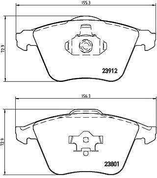 Brembo Bremsbelagsatz, Scheibenbremse [Hersteller-Nr. P10012] für Vauxhall, Opel