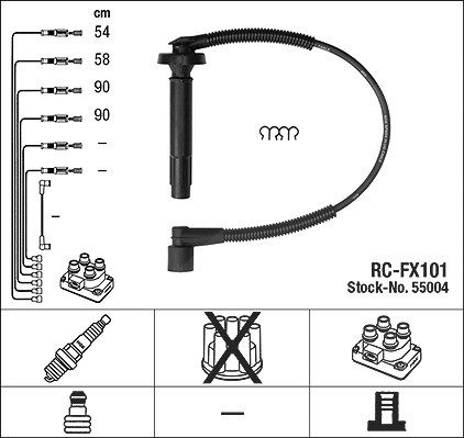 Ngk Zündleitungssatz [Hersteller-Nr. 55004] für Subaru
