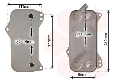 Van Wezel Ölkühler, Automatikgetriebe [Hersteller-Nr. 58013709] für VW, Audi