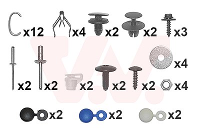 Van Wezel Montagesatz, Stoßfänger [Hersteller-Nr. 4076794] für Peugeot