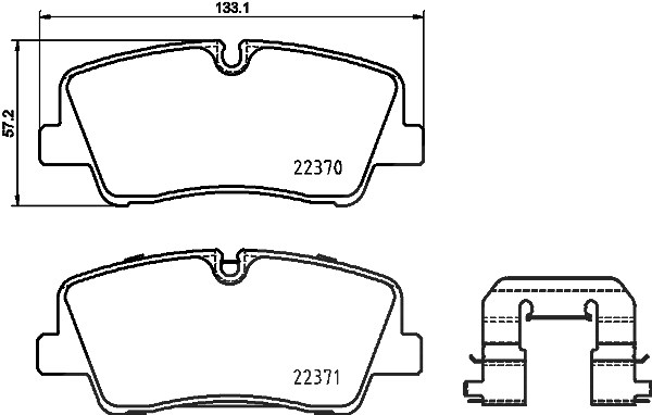 Brembo Bremsbelagsatz, Scheibenbremse [Hersteller-Nr. P30085] für Hyundai