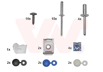 Van Wezel Montagesatz, Stoßfänger [Hersteller-Nr. 0969794] für Citroën, Fiat, Peugeot, Toyota, Opel