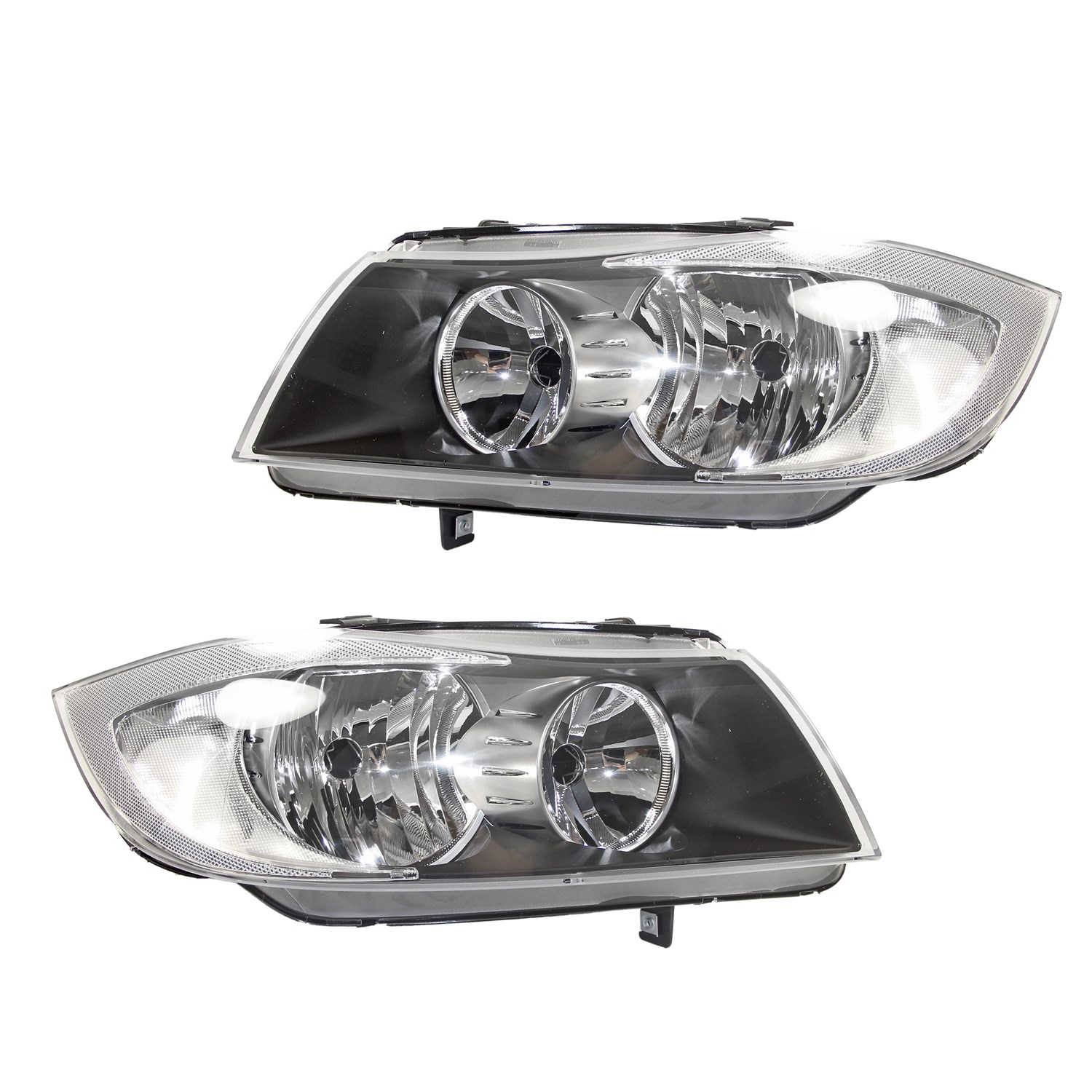 Bestprice 2x Scheinwerfer H7/H7 schwarz elektr LWR Typ Valeo [Hersteller-Nr. 10427772] für BMW