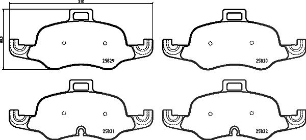 Brembo Bremsbelagsatz, Scheibenbremse [Hersteller-Nr. P85160X] für Audi