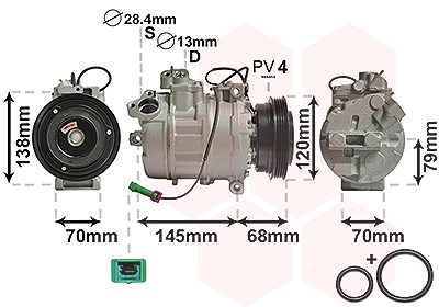 Van Wezel Kompressor, Klimaanlage [Hersteller-Nr. 0300K011] für VW, Audi, Skoda
