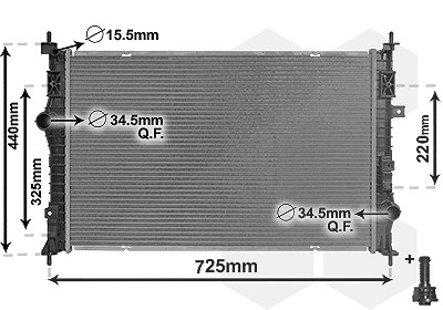 Van Wezel Kühler, Motorkühlung [Hersteller-Nr. 09012710] für Fiat, Peugeot, Citroën, Ds, Opel