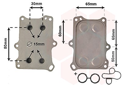 Van Wezel Ölkühler, Motoröl [Hersteller-Nr. 17013706] für Lancia, Alfa Romeo, Fiat, Jeep, Abarth