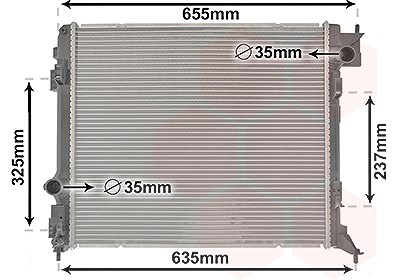Van Wezel Kühler, Motorkühlung [Hersteller-Nr. 33002444] für Renault, Nissan