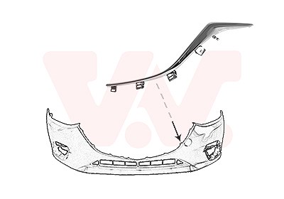 Van Wezel Blende, Stoßfänger [Hersteller-Nr. 2744581] für Mazda
