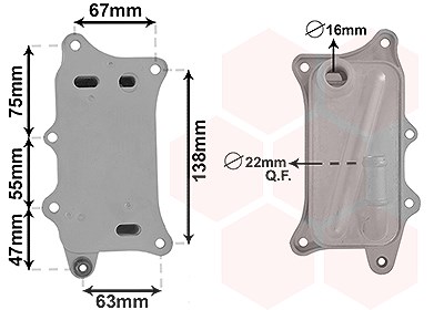 Van Wezel Ölkühler, Motoröl [Hersteller-Nr. 03013709] für Audi