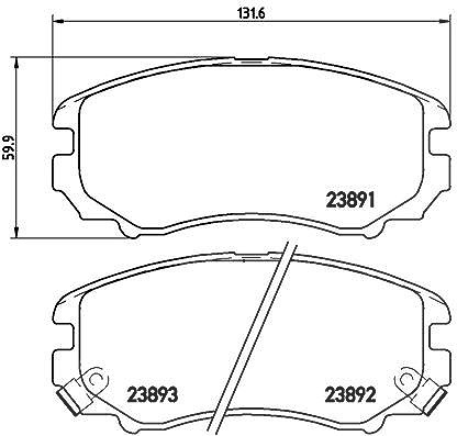 Brembo Bremsbelagsatz, Scheibenbremse [Hersteller-Nr. P30018X] für Kia, Hyundai