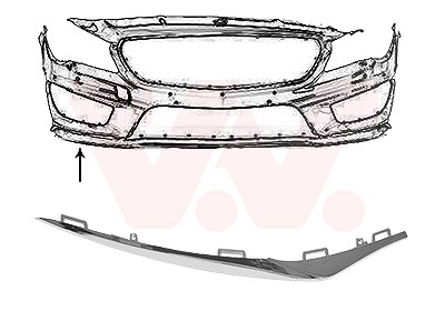 Van Wezel Blende, Stoßfänger [Hersteller-Nr. 2937582] für Mercedes-Benz
