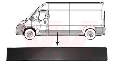 Van Wezel Zier-/Schutzleiste, Tür [Hersteller-Nr. 0982407] für Peugeot, Citroën, Opel, Fiat