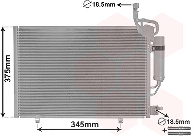 Van Wezel Kondensator, Klimaanlage [Hersteller-Nr. 18015705] für Ford